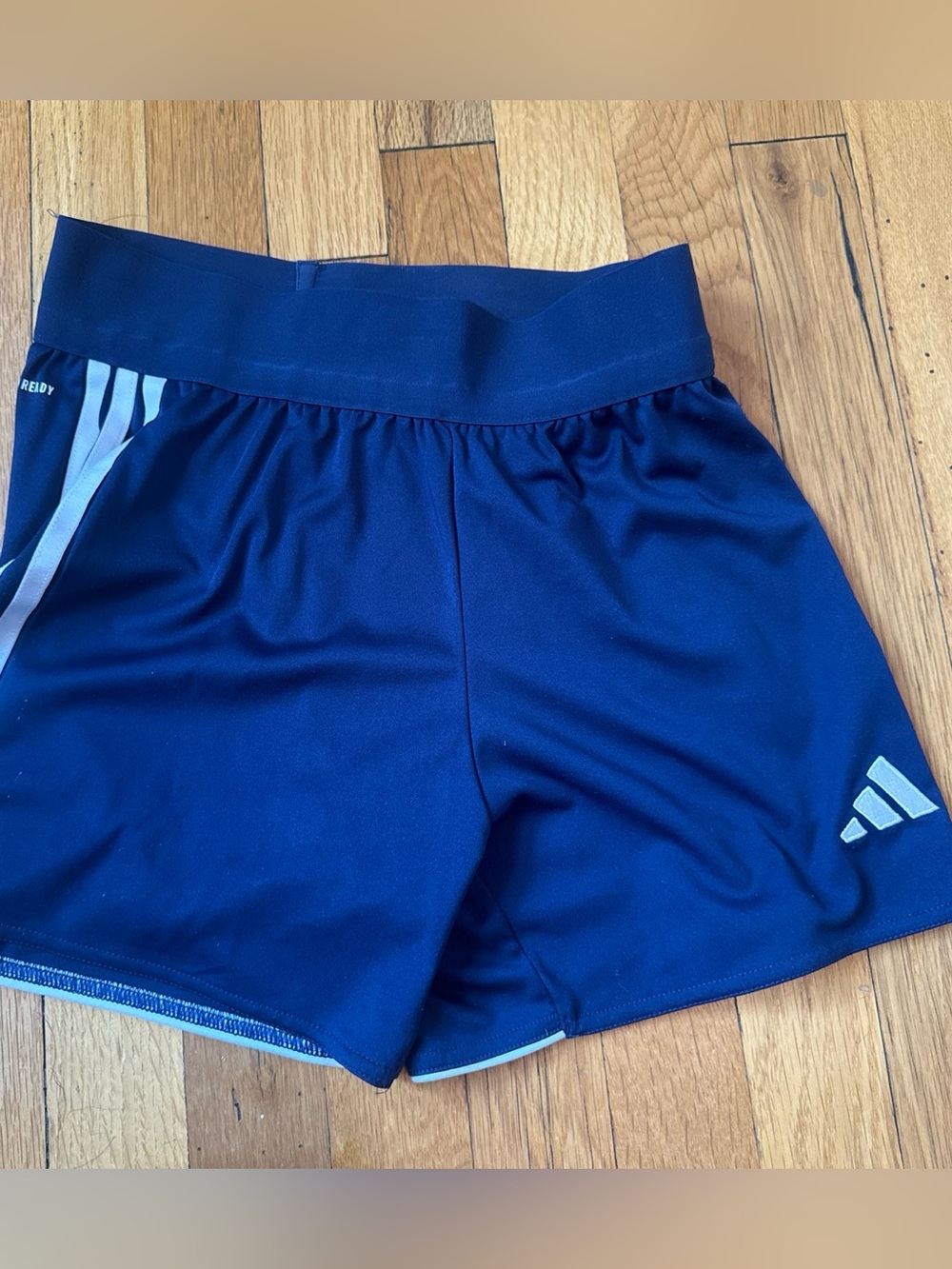 adidas Navy Blue Women’s Athletic Shorts with Light Accent